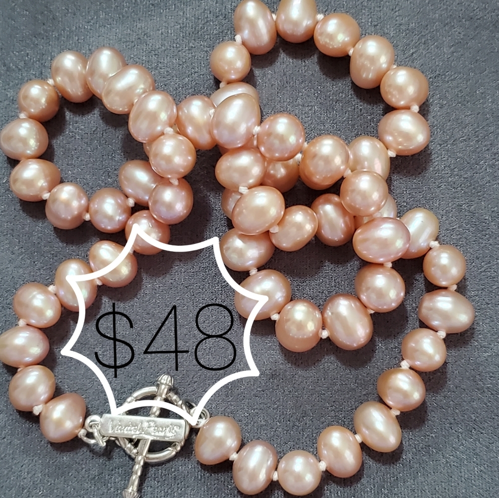 Peach Pink Pearl Strand